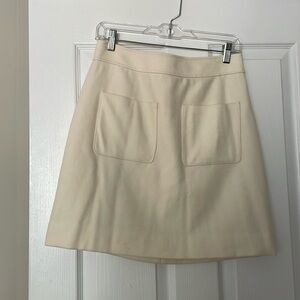 J. Crew Winter White Wool Skirt